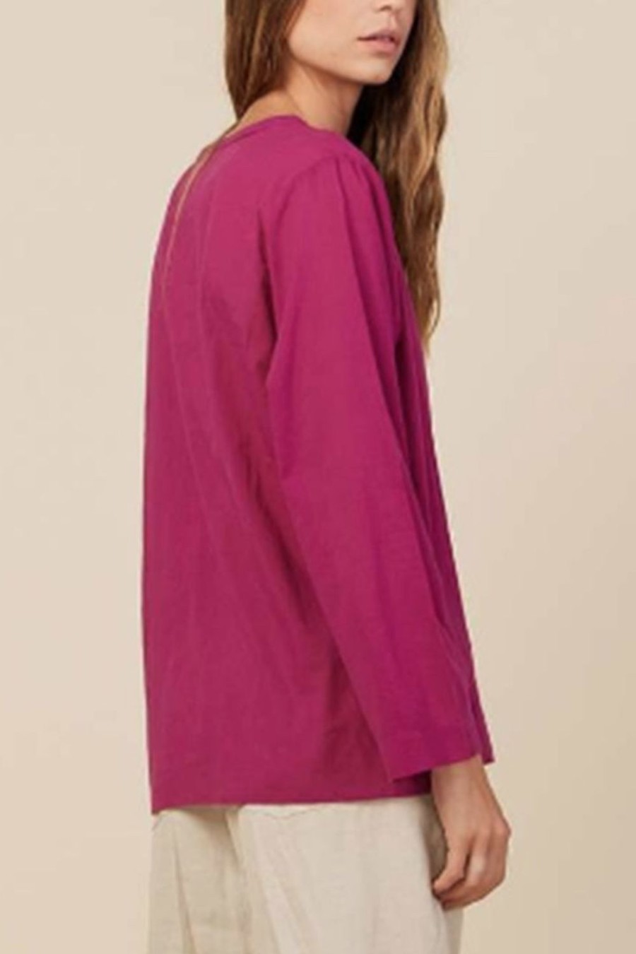 Abbigliamento DIEGA | Blusa Diega In Cotone Fuxia