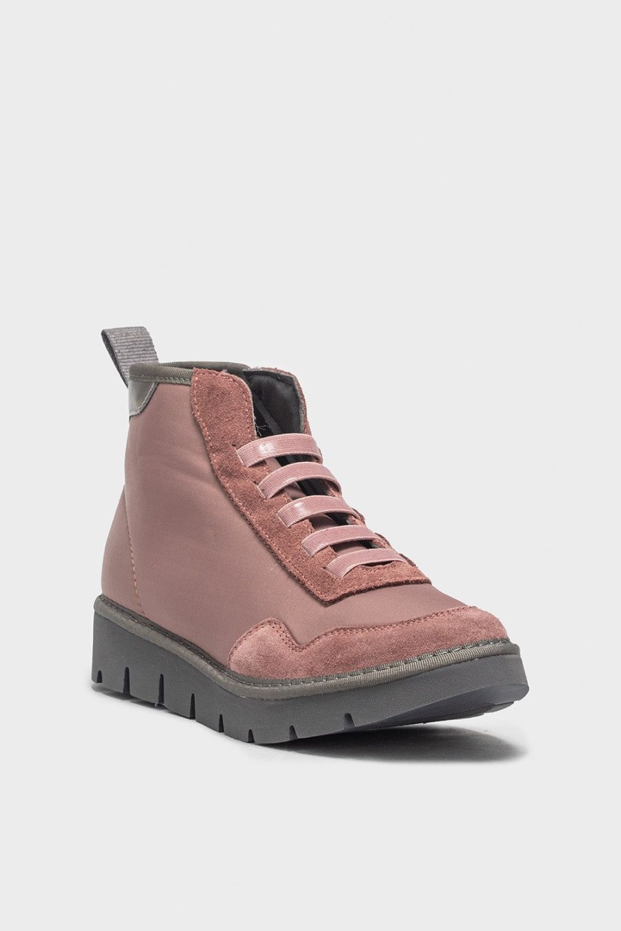 Scarpe PANCHIC | Sneakers Polacchino Con Elastici Da Donna Tessuto Rosa P05/18