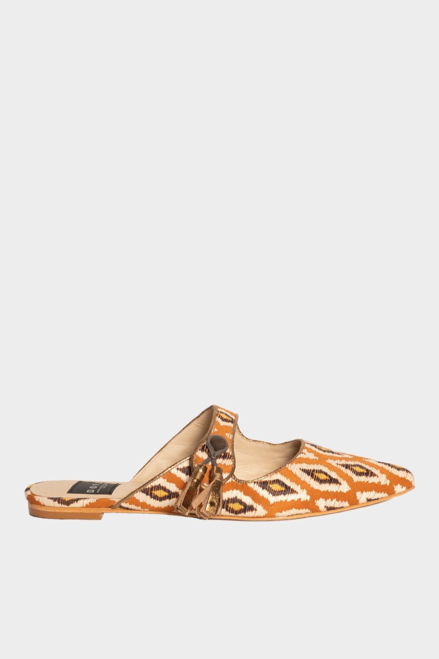 Scarpe DOTZ | Mules Dotz In Tessuto Arancio Abacaxi