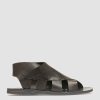 Scarpe OFFICINE CREATIVE | Sandalo Officine Creative In Vitello Nero Itaca 044