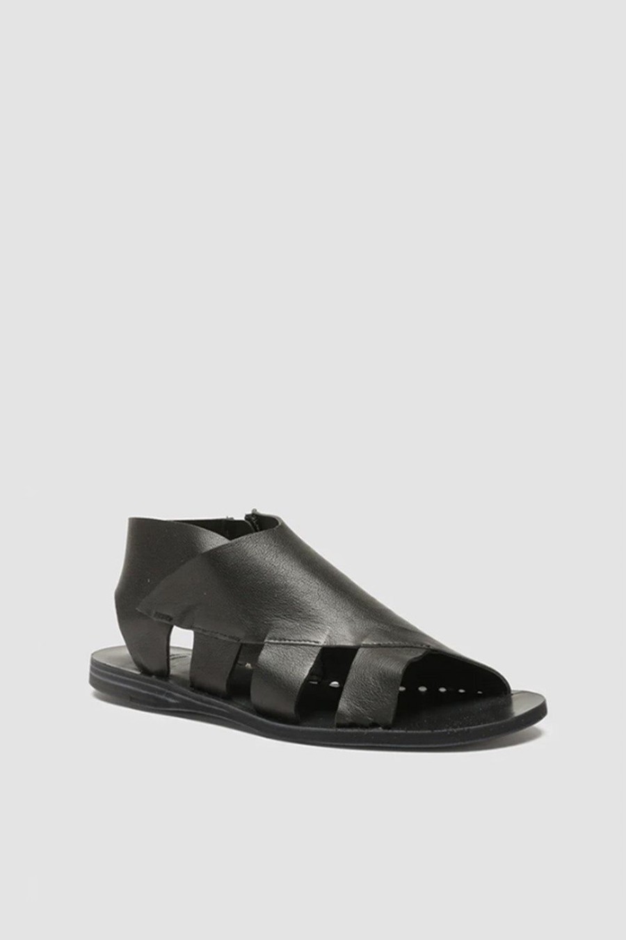 Scarpe OFFICINE CREATIVE | Sandalo Officine Creative In Vitello Nero Itaca 044