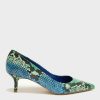 Scarpe ALEXANDRA | Decollete Alexandra In Pelle Pitonata Blue M825