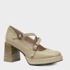 Scarpe HISPANITAS | Decollete Hispanitas In Vernice Con Cinturini Beige