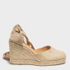 Scarpe CASTANER | Espadrilles Castaner In Tela Di Cotone Oro Chiarocarina