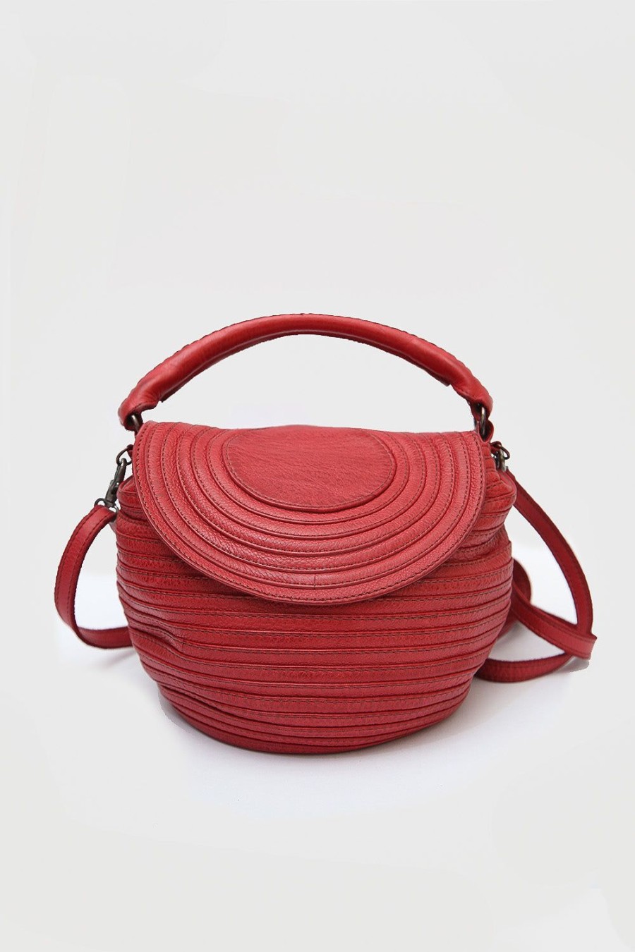 Borse MAJO | Borsa A Spalla Majo In Pelle Rosso Fragolabopp0921