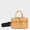 Borse 10.03.53 | Borsa A Mano Mini Brief Case In Pelle Beige Mini Brief Case