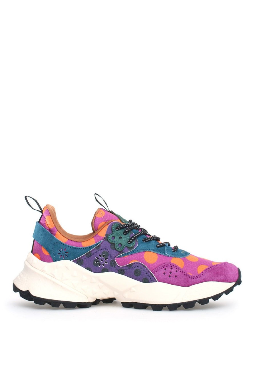 Scarpe FLOWER MOUNTAIN | Sneakers Flower Mountain In Suede E Mesh Granata E Viola Kotetsu