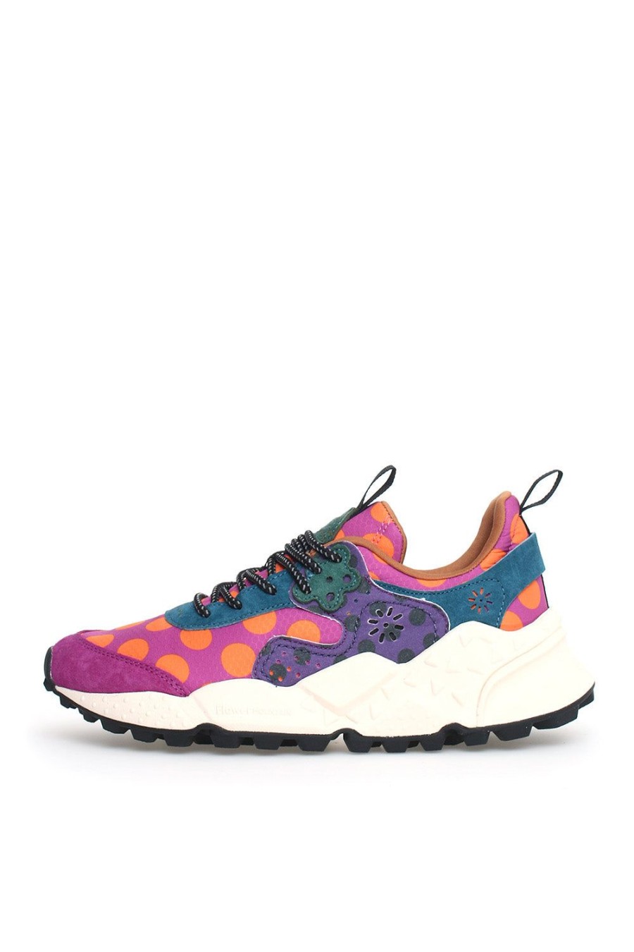 Scarpe FLOWER MOUNTAIN | Sneakers Flower Mountain In Suede E Mesh Granata E Viola Kotetsu