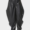 Abbigliamento NU | Pantalone Nu Black In Ecopelle Nero K23 13018