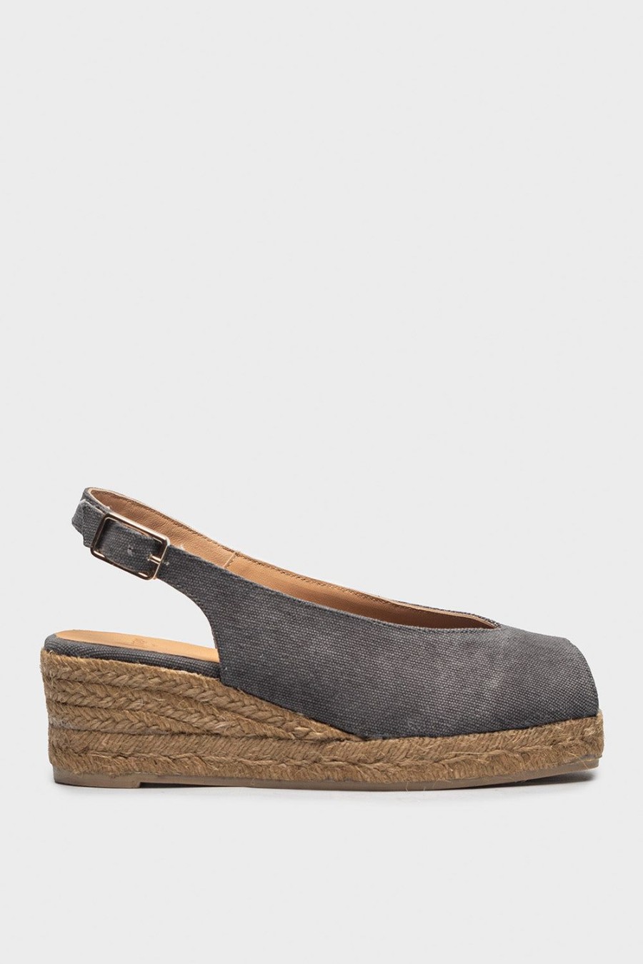 Scarpe CASTANER | Espadrilles Castaner Da Donna In Tessuto Charcoaldosalia