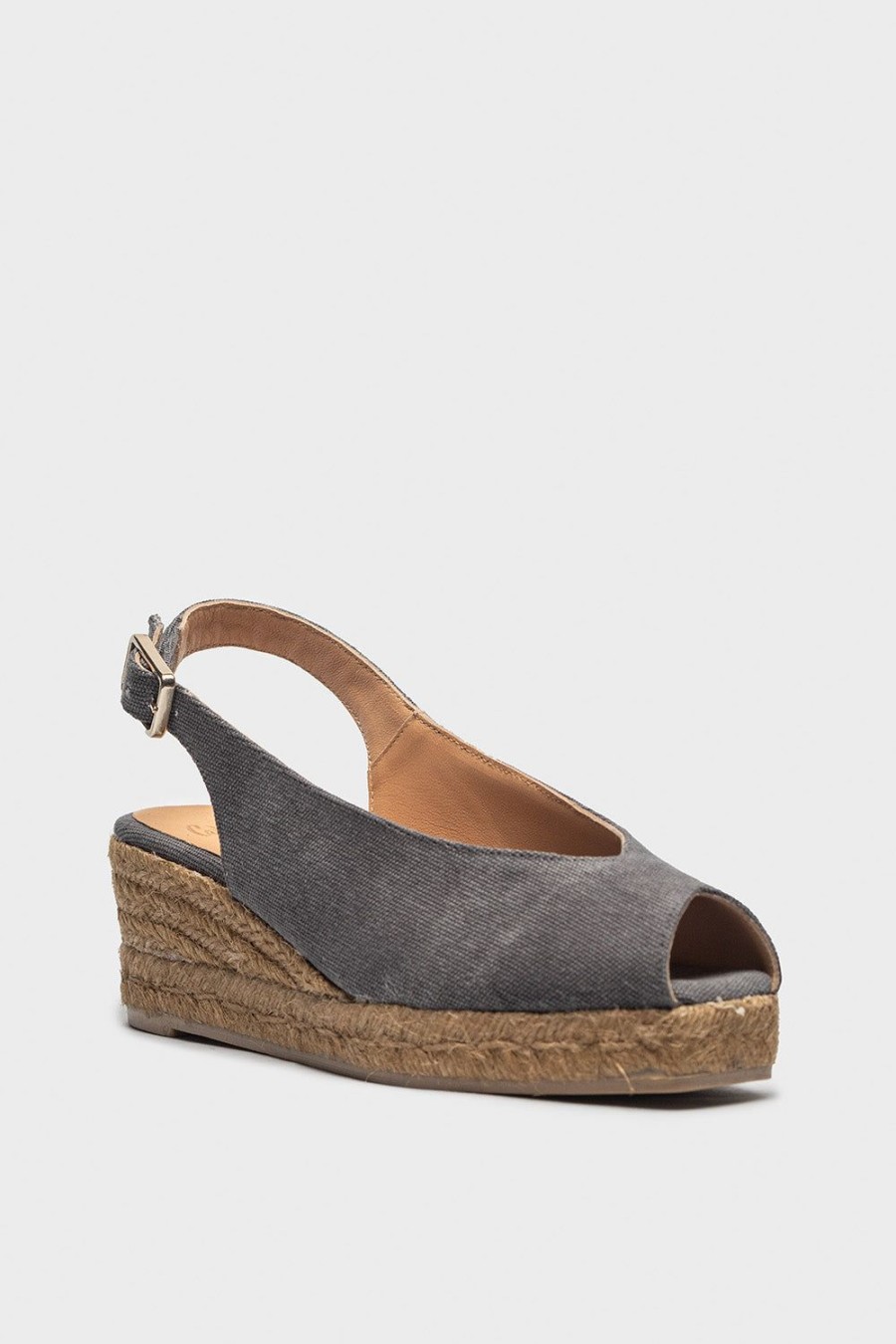 Scarpe CASTANER | Espadrilles Castaner Da Donna In Tessuto Charcoaldosalia