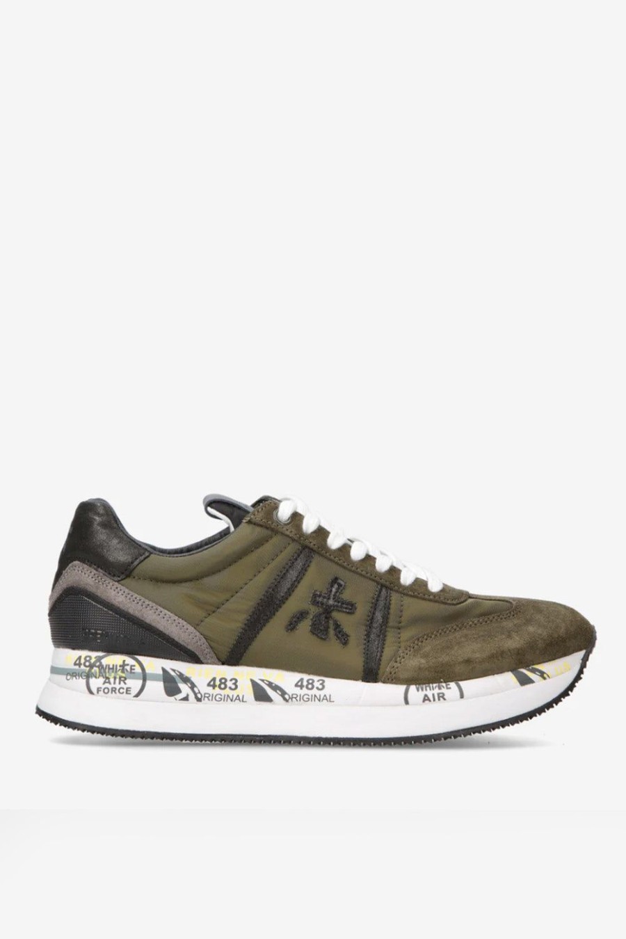 Scarpe PREMIATA | Sneakers Premiata In Camoscio Verde Militare Conny 6495