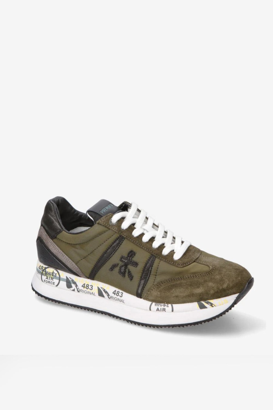 Scarpe PREMIATA | Sneakers Premiata In Camoscio Verde Militare Conny 6495