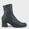 Scarpe ALEXANDRA | Stivaletto Polacchino Da Donna In Pelle Petrolio 7024