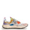 Scarpe FLOWER MOUNTAIN | Sneakers Flower Mountain In Suede E Mesh Bianco E Rosa Yamano 3