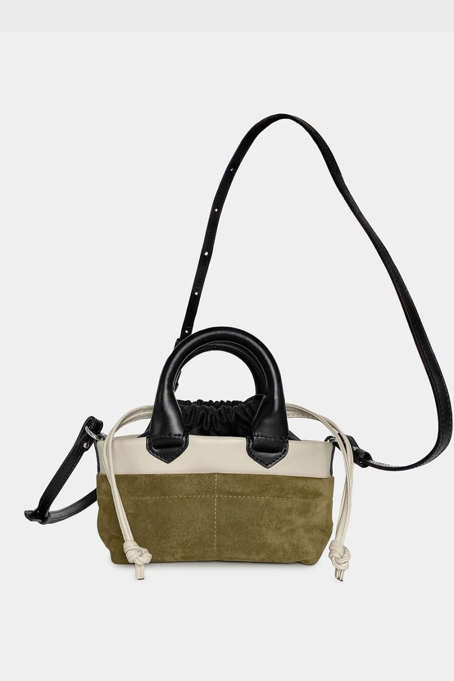 Borse 10.03.53 | Borsa A Mano Mini 10.03.53 Militare E Naturale Micro Cabas