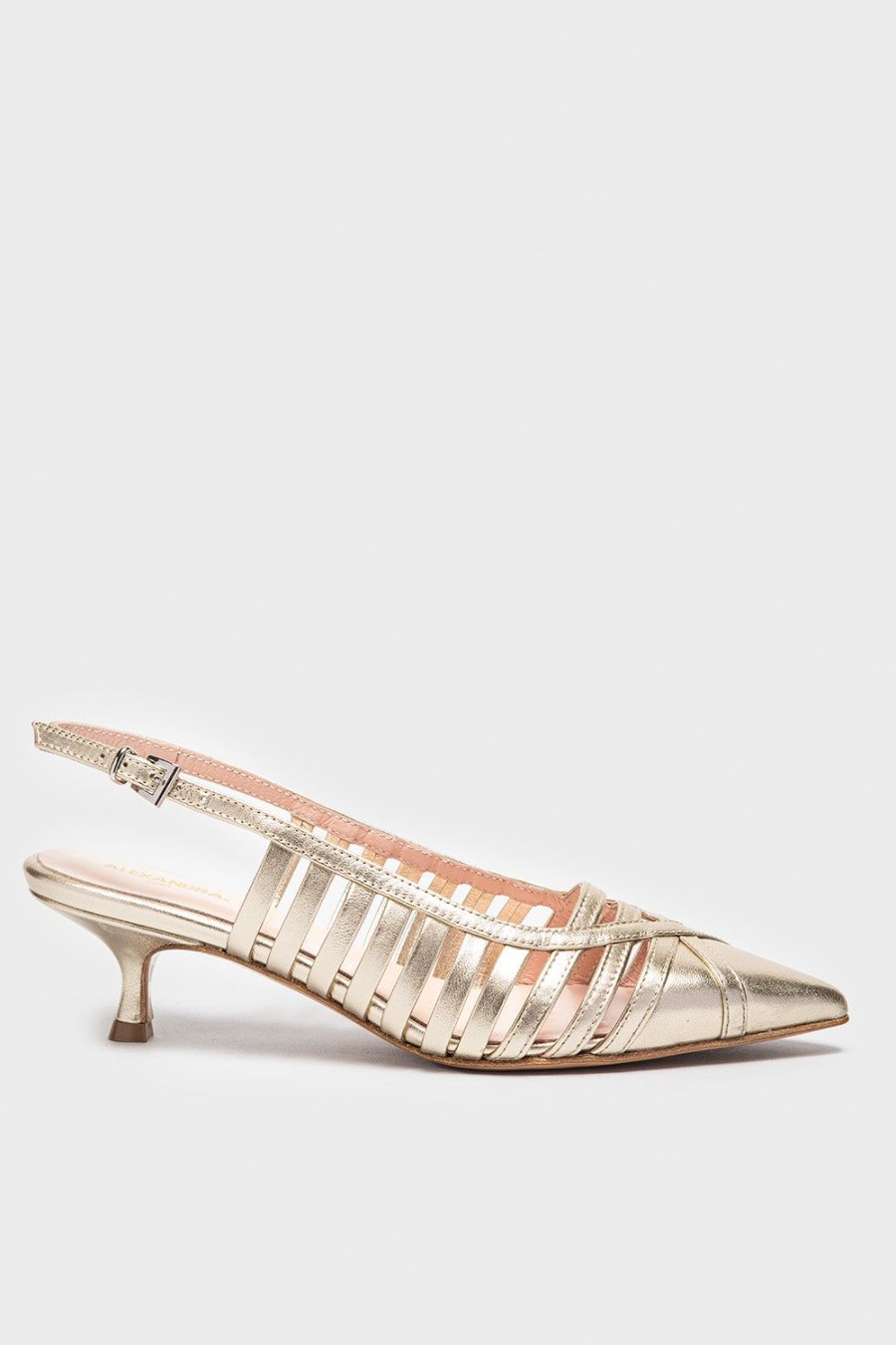 Scarpe ALEXANDRA | Slingback Alexandra Da Donna In Nappa Platino