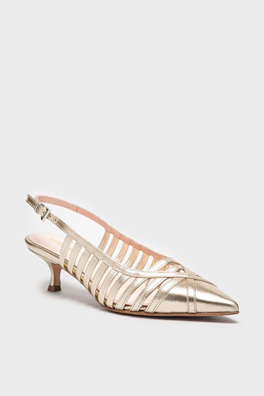 Scarpe ALEXANDRA | Slingback Alexandra Da Donna In Nappa Platino