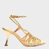 Scarpe ALEXANDRA | Sandalo Alexandra In Pelle Laminata Oro