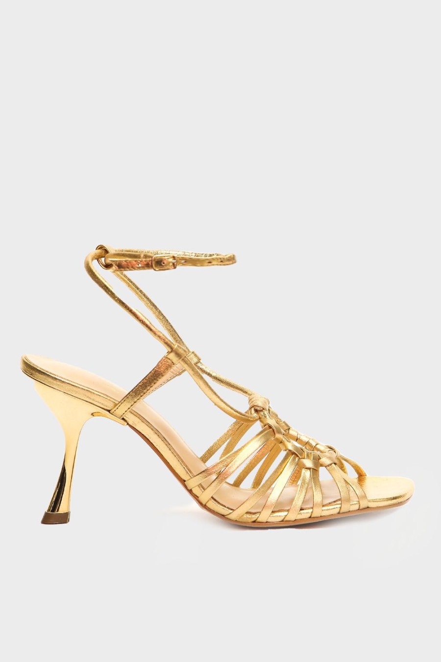 Scarpe ALEXANDRA | Sandalo Alexandra In Pelle Laminata Oro