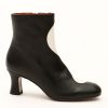 Scarpe CHIE MIHARA | Stivaletto Polacchino Chie Mihara Da Donna In Pelle Nera E Latte