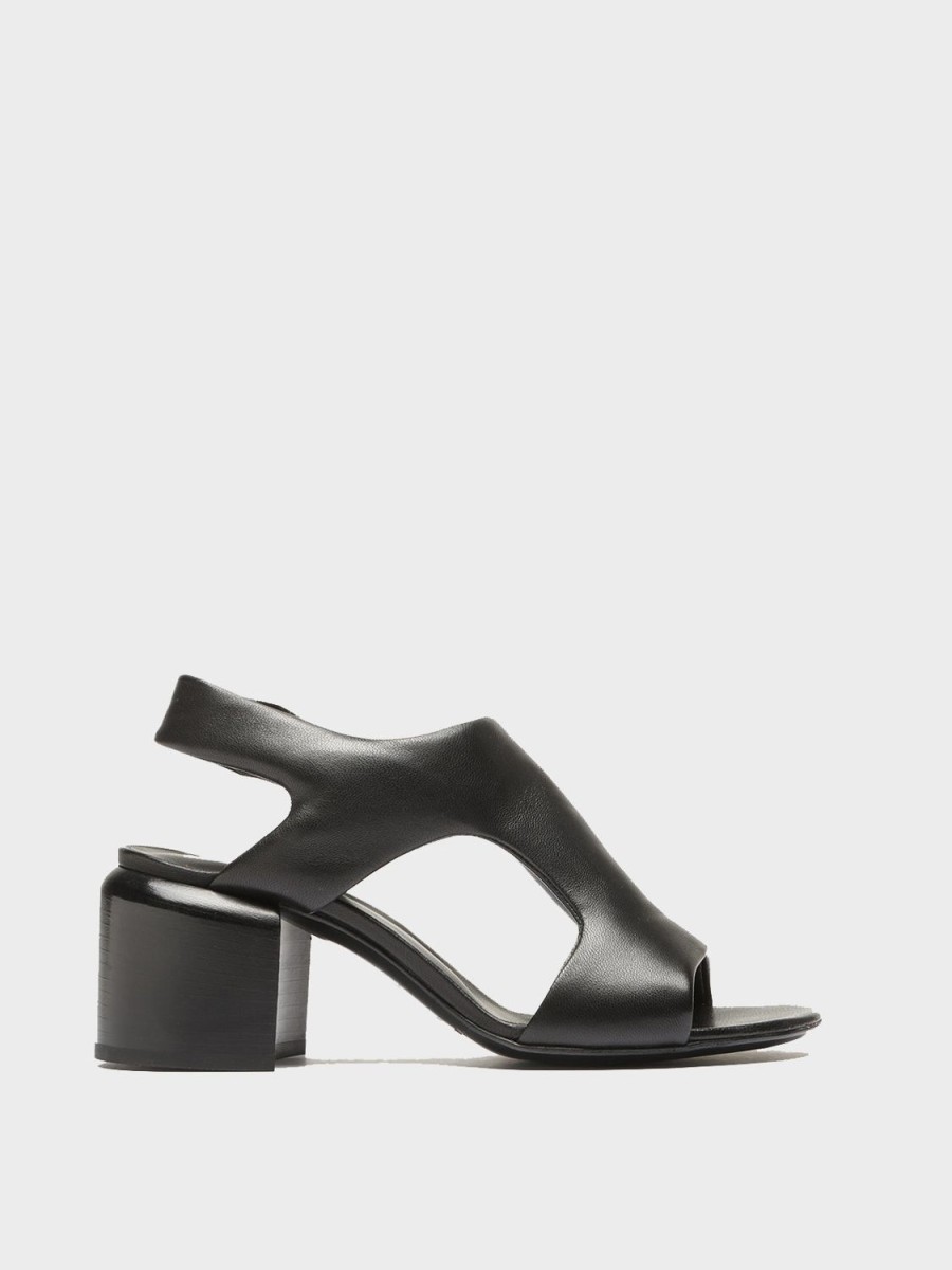 Scarpe OFFICINE CREATIVE | Sandalo Officine Creative In Pelle Nero Ethel 0013