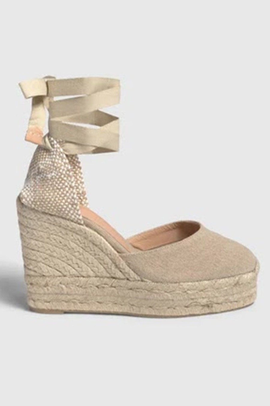 Scarpe CASTANER | Espadrilles Castaner In Tela Di Cotone Beige Chiara