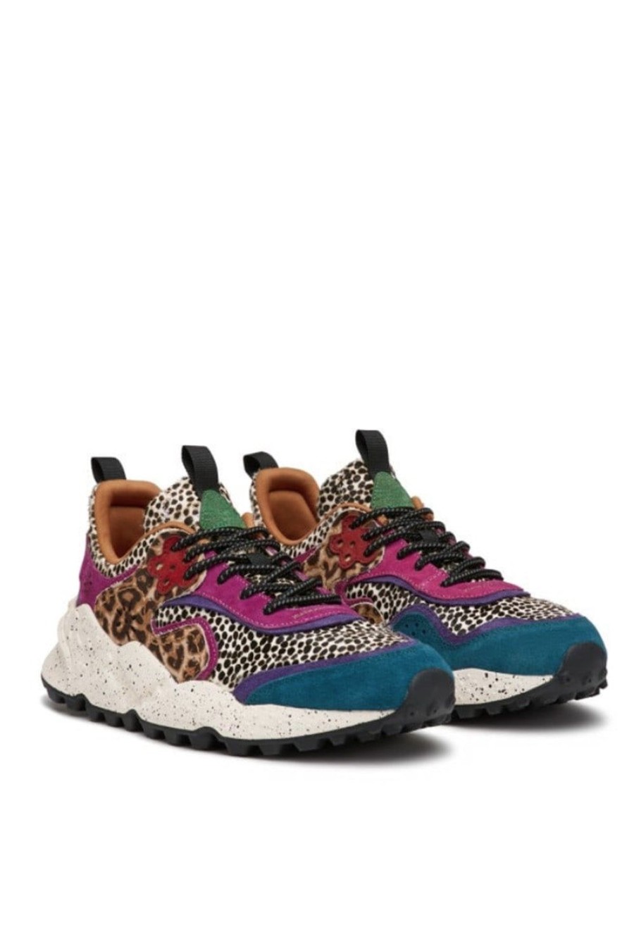 Scarpe FLOWER MOUNTAIN | Sneakers Flower Mountain In Suede E Cavallino Animalier Kotetsu