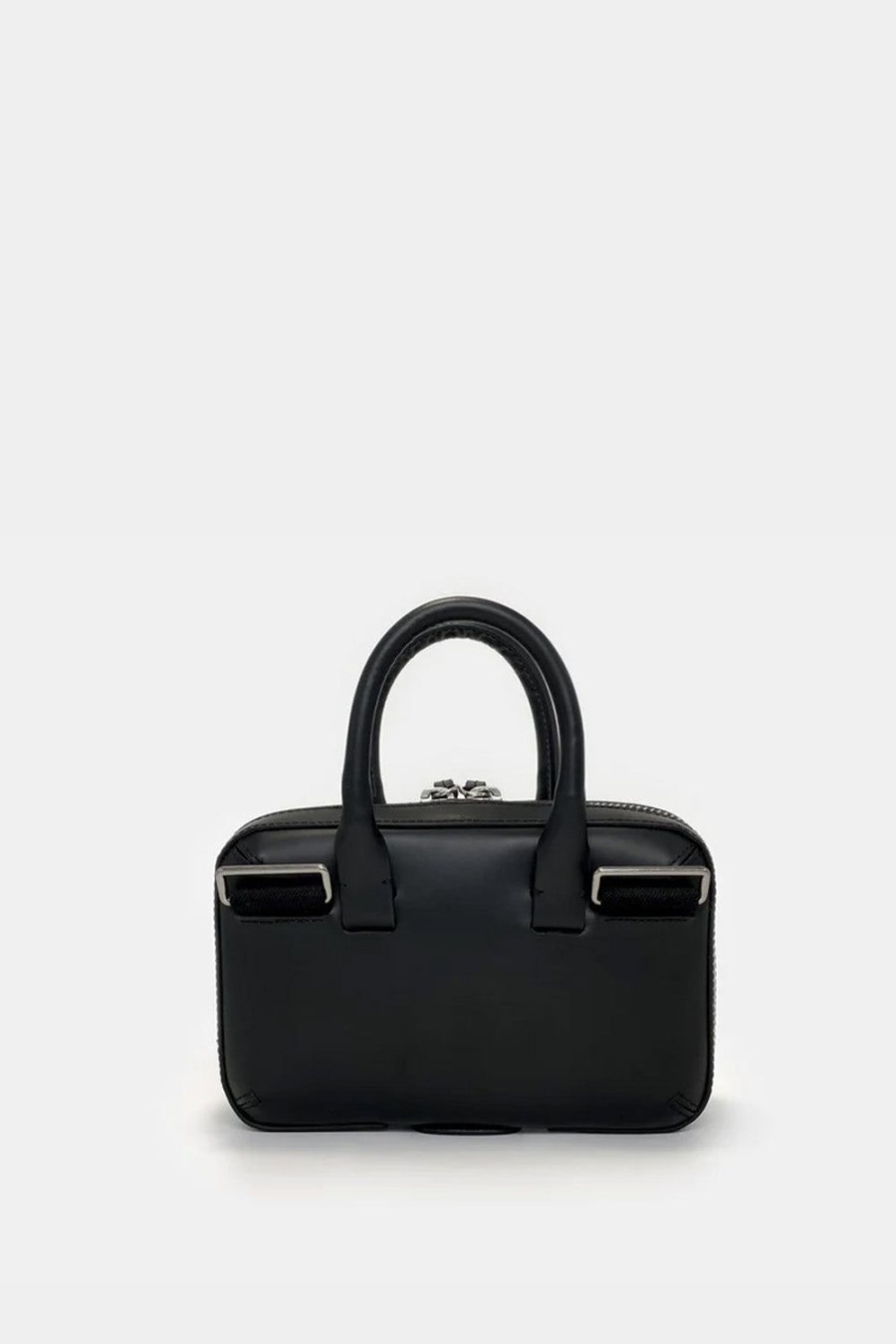 Borse 10.03.53 | Borsa A Mano Mini Brief Case In Pelle Nero Mini Brief Case