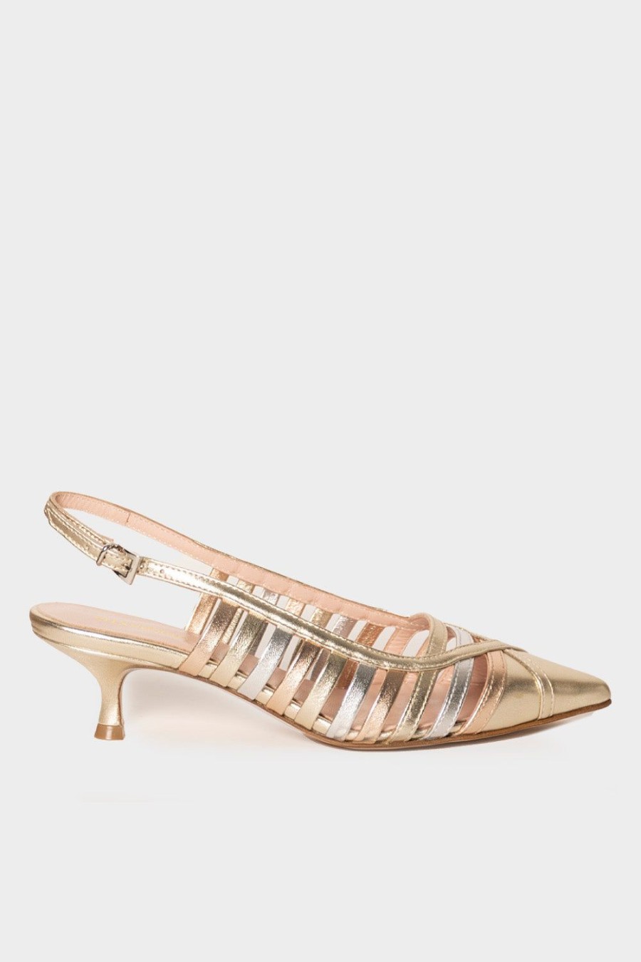 Scarpe ALEXANDRA | Slingback Alexandra In Pelle Platino