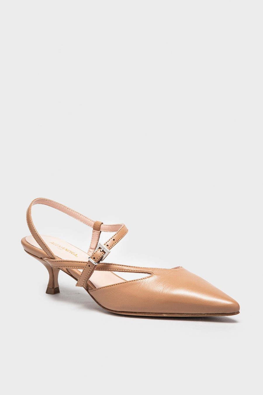 Scarpe ALEXANDRA | Slingback Alexandra Da Donna In Nappa Color Camelia