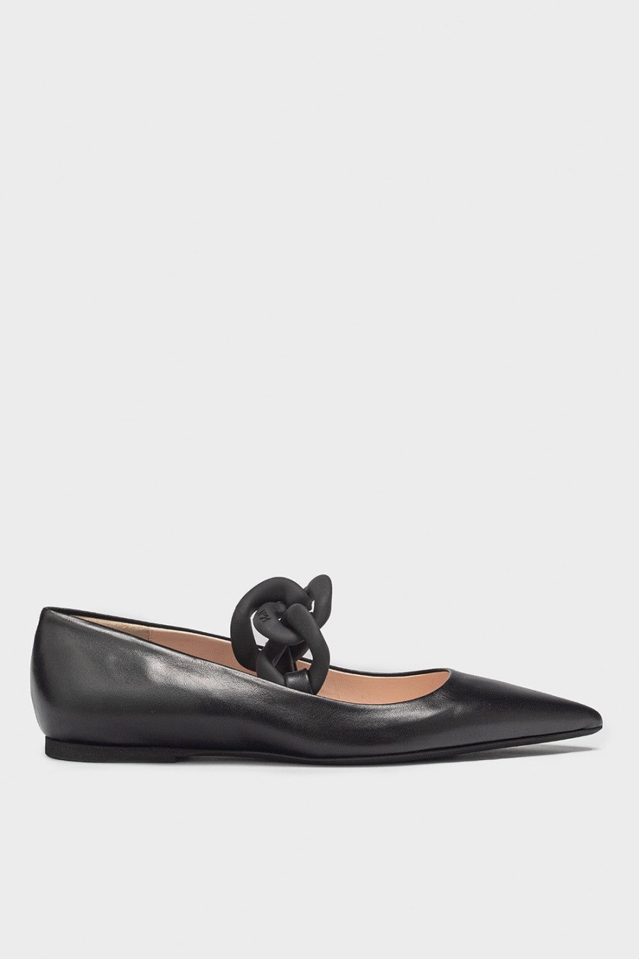 Scarpe N21 | Ballerina Da Donna In Pelle Nera N21