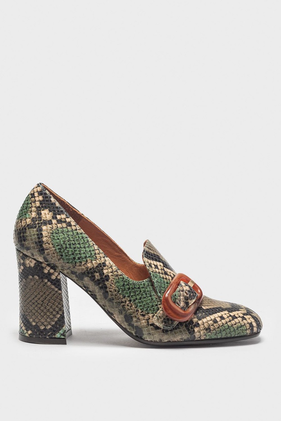 Scarpe CHIE MIHARA | Mocassino Da Donna Pitonato Verde Raidis