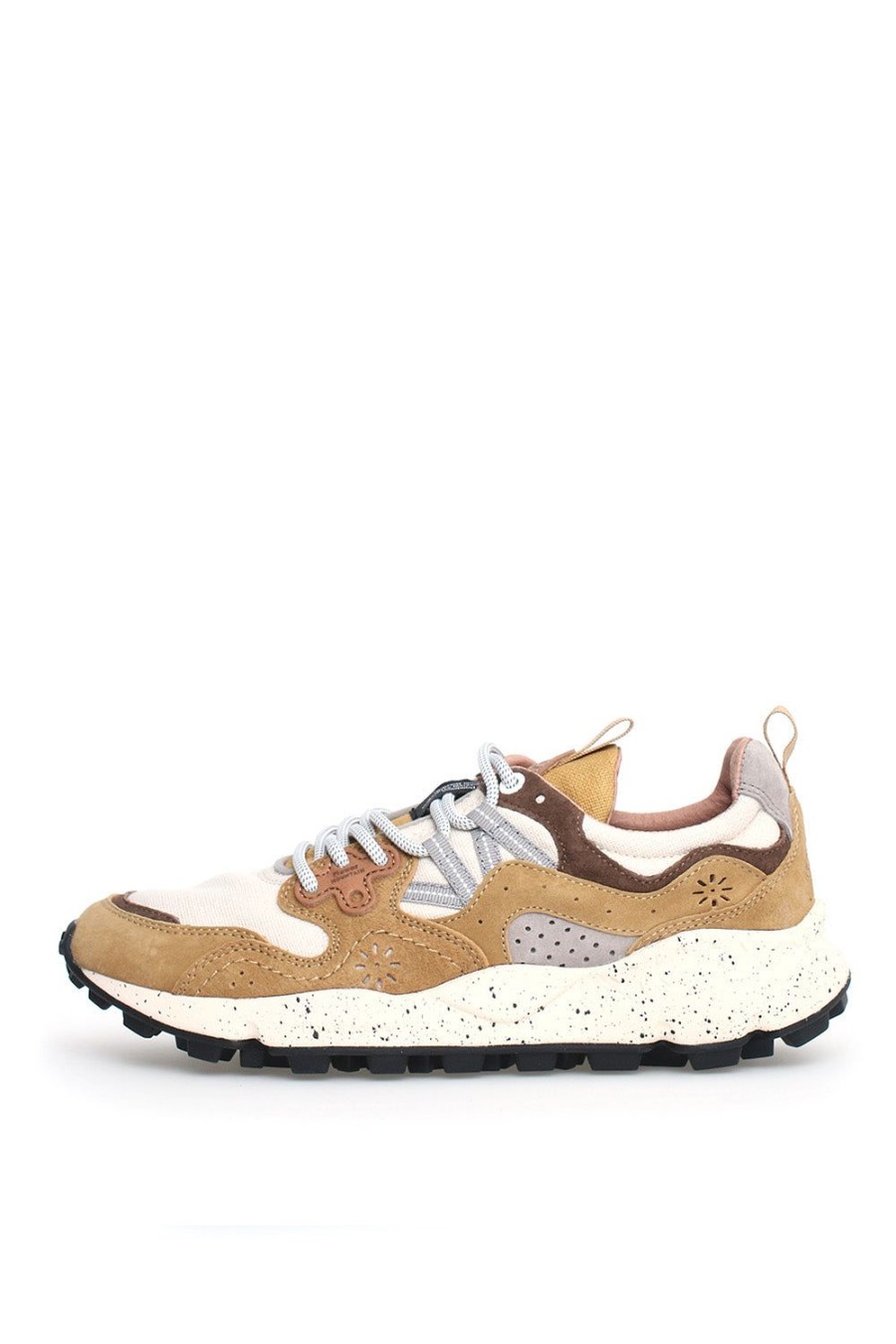 Scarpe FLOWER MOUNTAIN | Sneakers Flower Mountain In Suede E Mesh Marrone E Beige Yamano 3