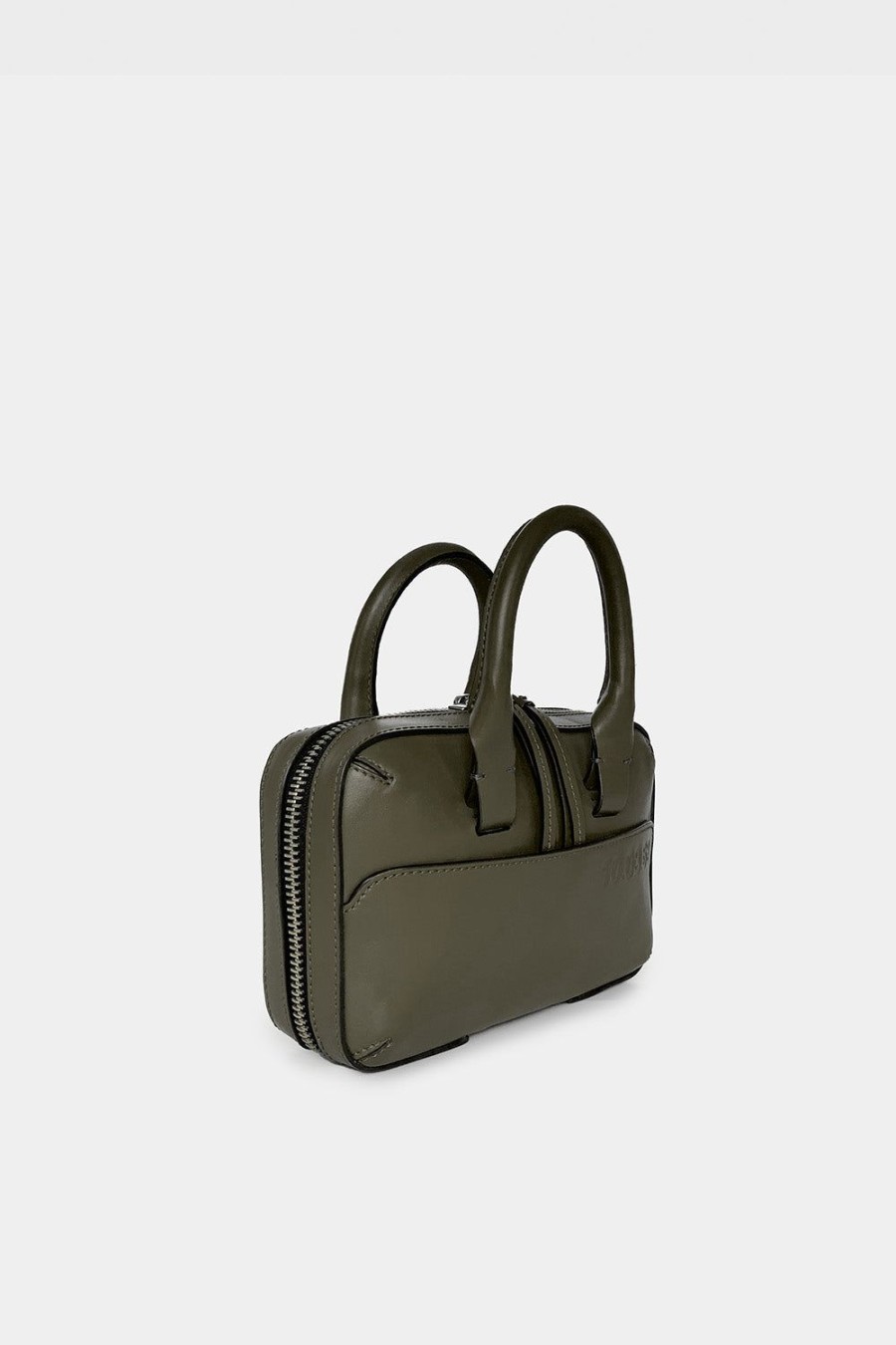 Borse 10.03.53 | Borsa A Mano Mini Brief Case In Pelle Militare Mini Brief Case