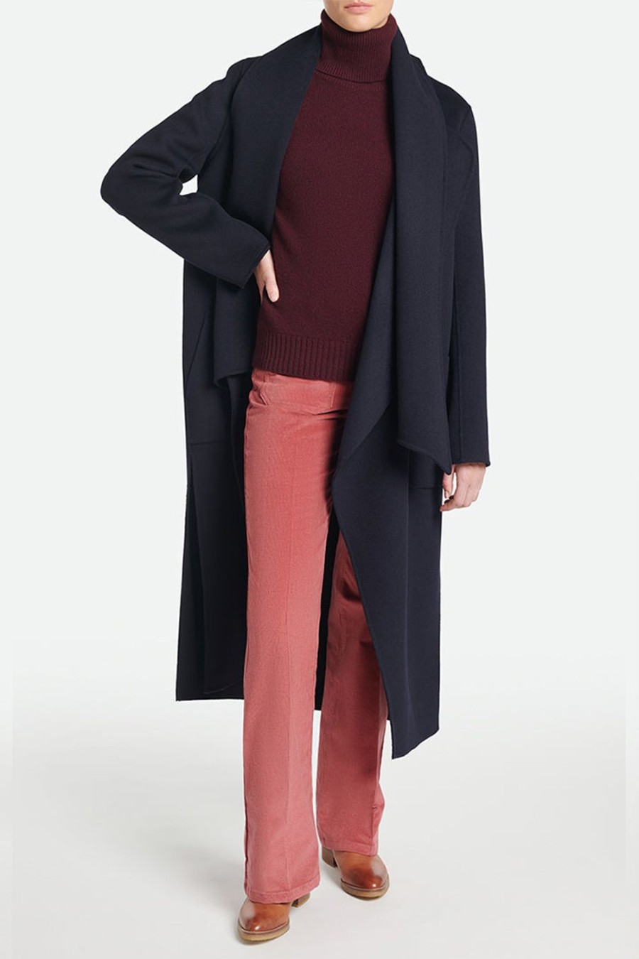 Abbigliamento VANESSA BRUNO | Cappotto Lungo Vanessa Bruno In Misto Lana Blu Valeran