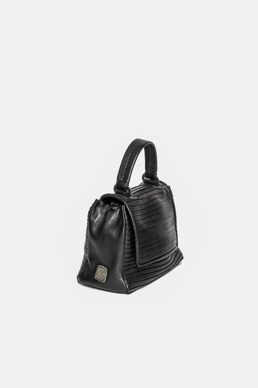 Borse MAJO | Borsa A Spalla Majo In Pelle Nero Bovg0710