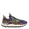 Scarpe FLOWER MOUNTAIN | Sneakers Flower Mountain In Suede E Tessuto Fluffy Viola E Marrone Yamano 3