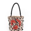 Borse JAMIN PUECH | Borsa A Spalla Jamin Puech In Rafia Beige Shrimp Coctail