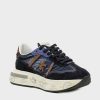 Scarpe PREMIATA | Sneakers Premiata In Camoscio Nero E Leopardato Cassie 6473