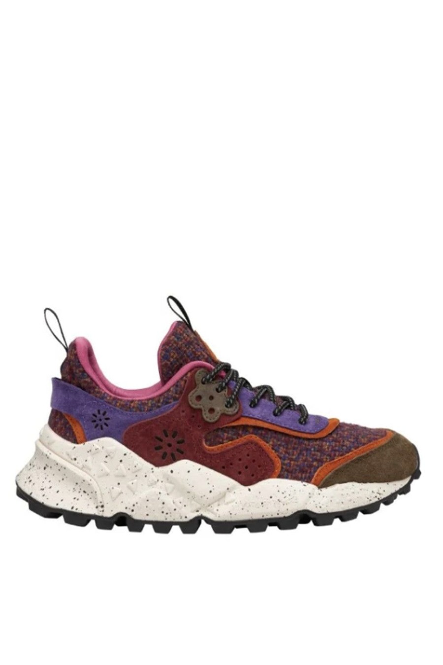 Scarpe FLOWER MOUNTAIN | Sneakers Flower Mountain In Suede E Tessuto Fluffy Marrone E Bordeaux Yamano 3