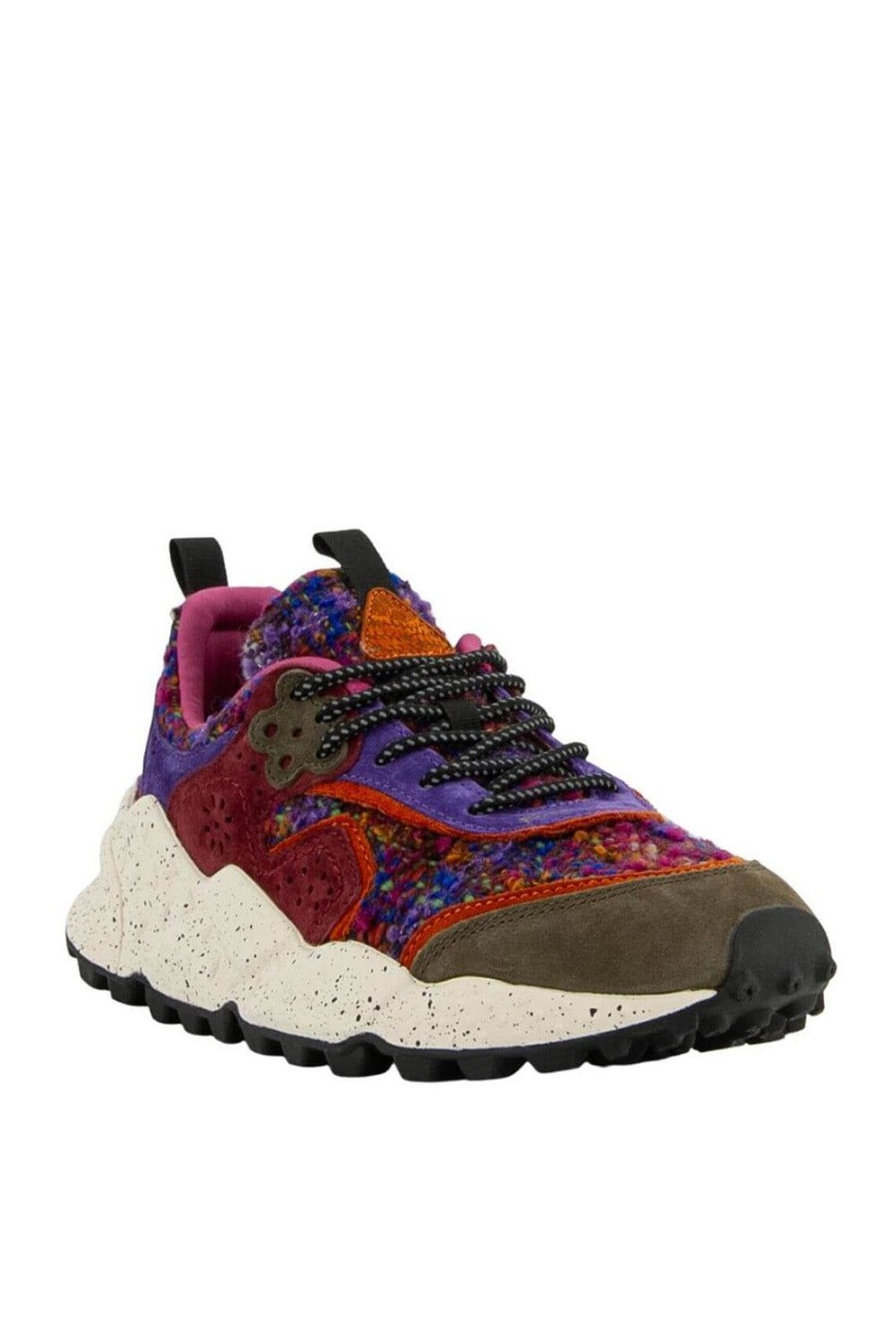 Scarpe FLOWER MOUNTAIN | Sneakers Flower Mountain In Suede E Tessuto Fluffy Marrone E Bordeaux Yamano 3